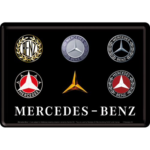 plechová pohlednice Mercedes-Benz